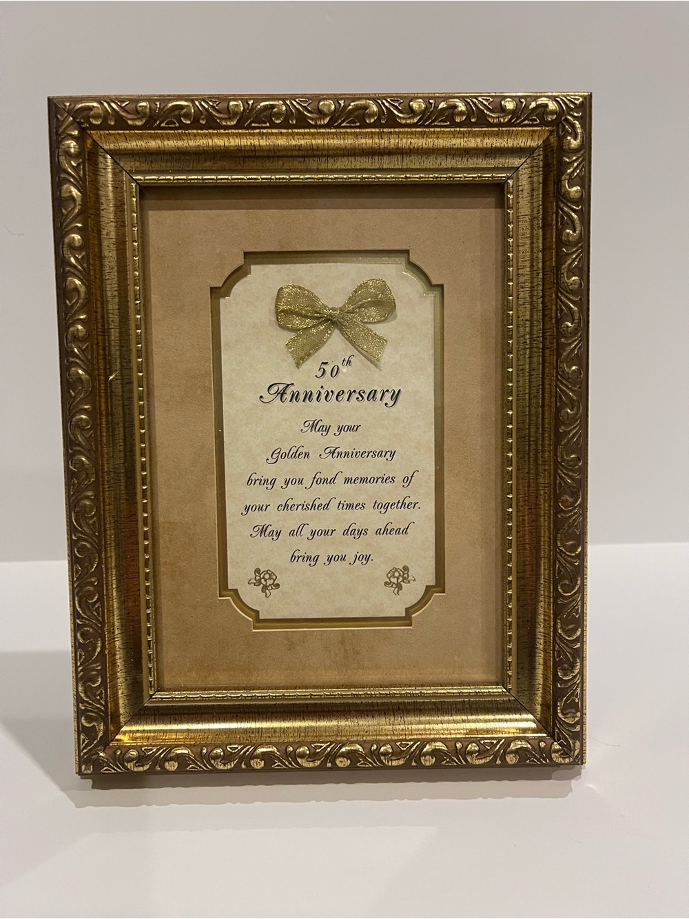 Vintage Gold 50th Anniversary Decorative Frame